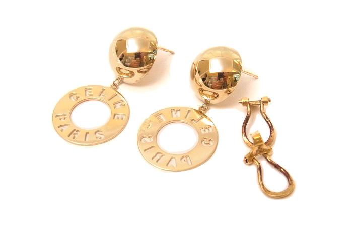 18金イヤリングをピアスへ加工 - ジュエリーリペア事例｜ダイヤの指輪